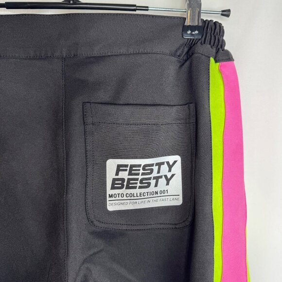 Festy Besty Moto Collection 001 Black and Neon Car Racing Jogger Women's Size S - Picture 9 of 12